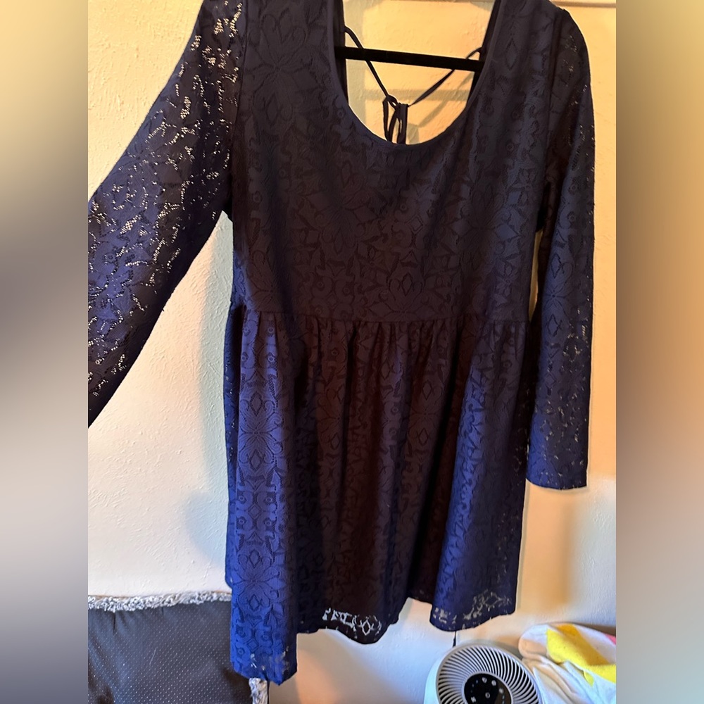Navy blue lace dress
